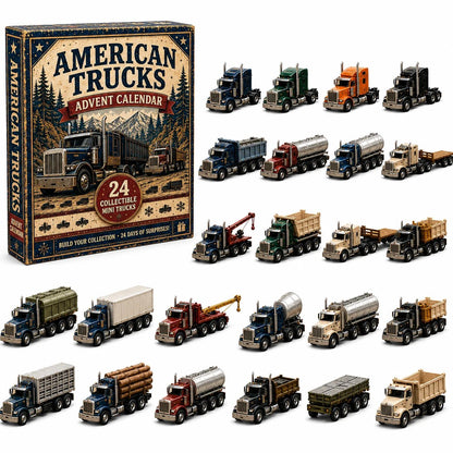 🔥HOT SALE 49% OFF🚚American Trucks Advent Calendar 2026 – 24 Days of Collectible Mini Truck Surprises, Acrylic Charms Blind Box
