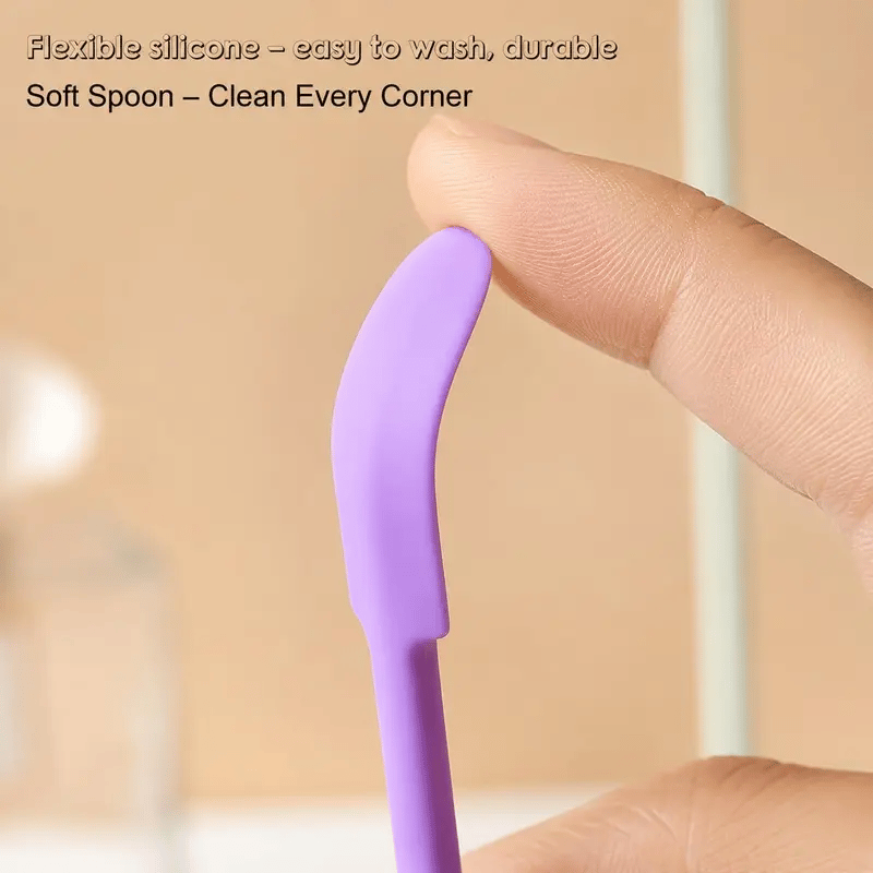 3PCS Silicone Makeup Spatula Mini Cosmetic Scoop