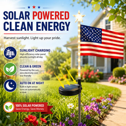 ✨Solar Flag Lights - 8 Modes Waterproof Outdoor Decorative Stake Lights