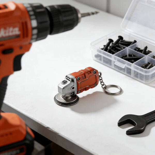 🛠️2-in-1 Makita-Inspired Mini Grinder Keychain: On-the-Go Smoothing Tool + Tool Enthusiast Collectible