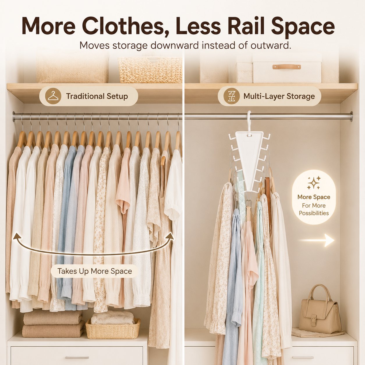 Multi-Layer Closet Hanger Organizer