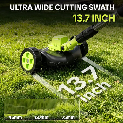 🌿 21V 3-in-1 Cordless Grass Trimmer, Edger & Mini Mower – Complete Yard Kit