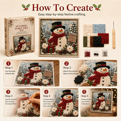 3D Snowman Christmas Art Kit