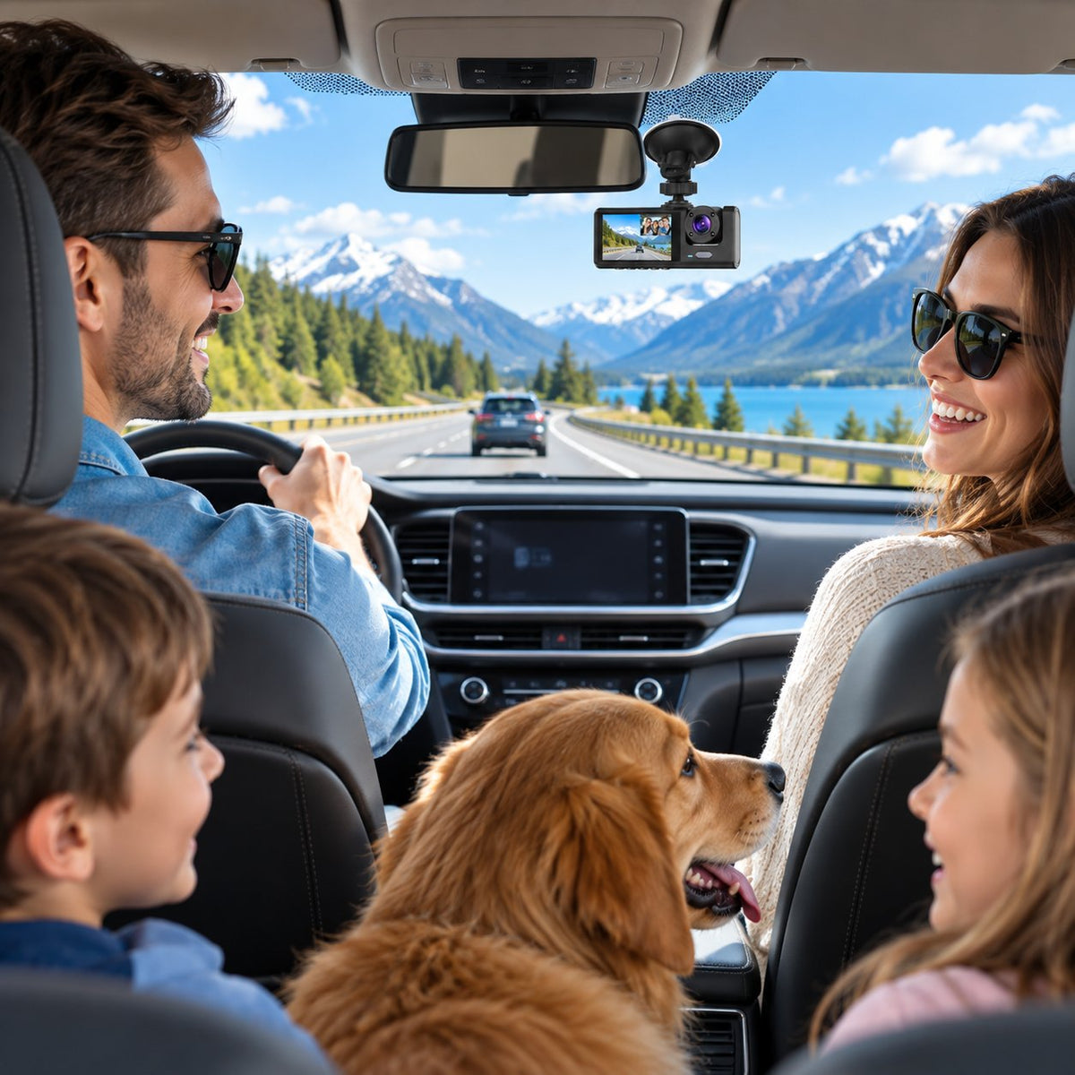 👀Upgraded 360° Protection Dash Cam 🚗 Triple-Lens 1080P Front・Cabin・Rear | WiFi Phone Link – Never Drive Blind Again! 🚗🛡️