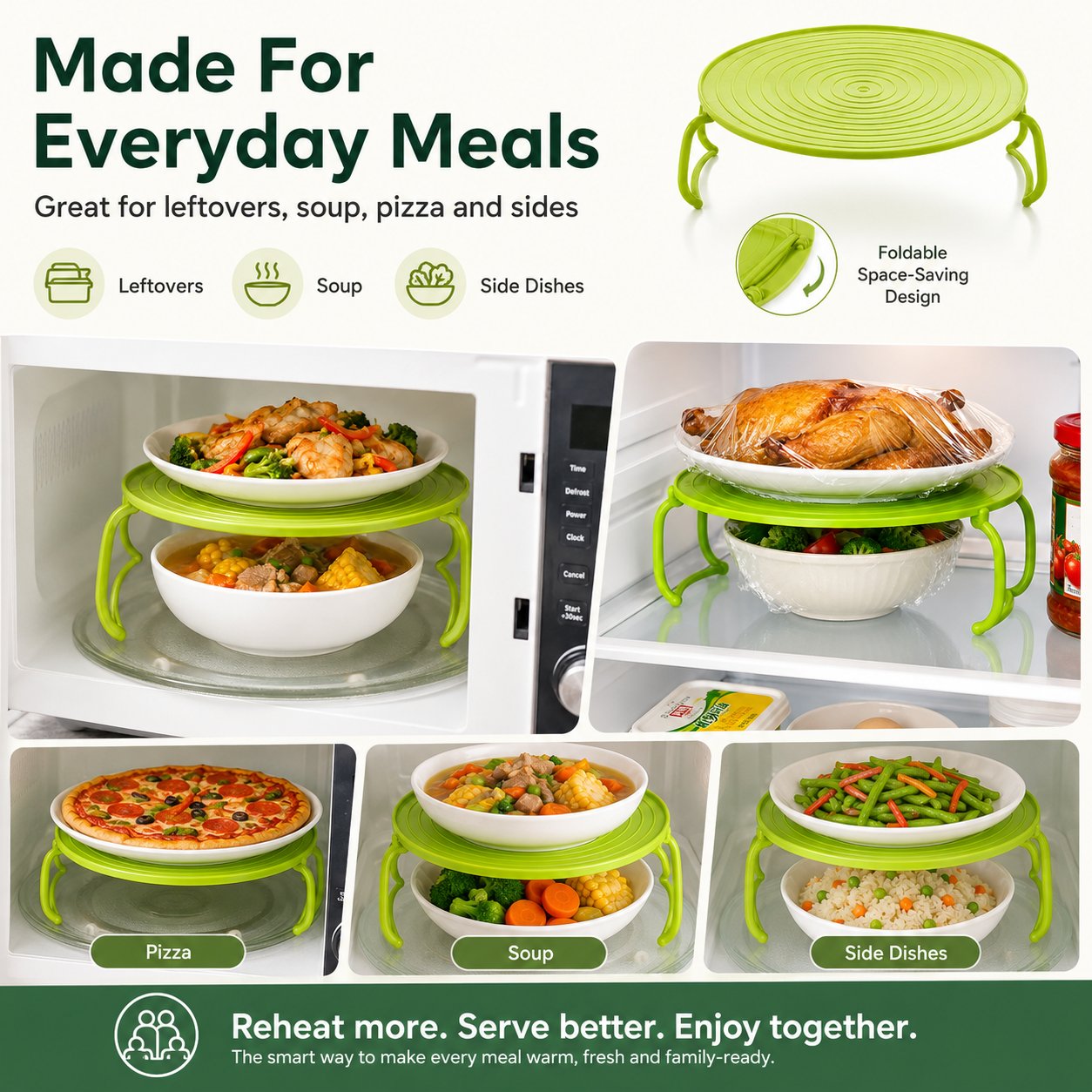 Microwave Multi-Level Heating Rack