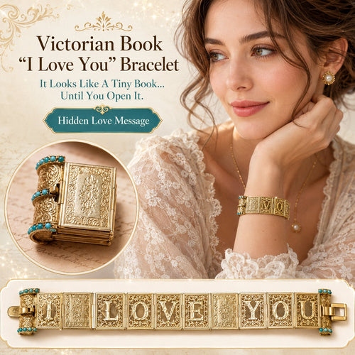 Victorian Book “I Love You” Bracelet