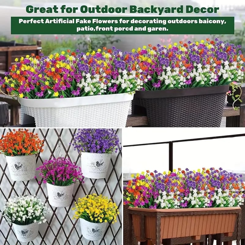 💐🌺UV Resistant Fade-Free Colourful Artificial Flower