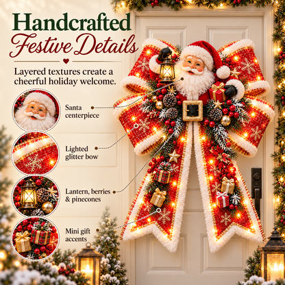🔥 LAST DAY 49% OFF🎀🎄 Christmas Magic Bow Door Hangers – Oversized Light-Up Holiday Bows in 6 Festive Styles