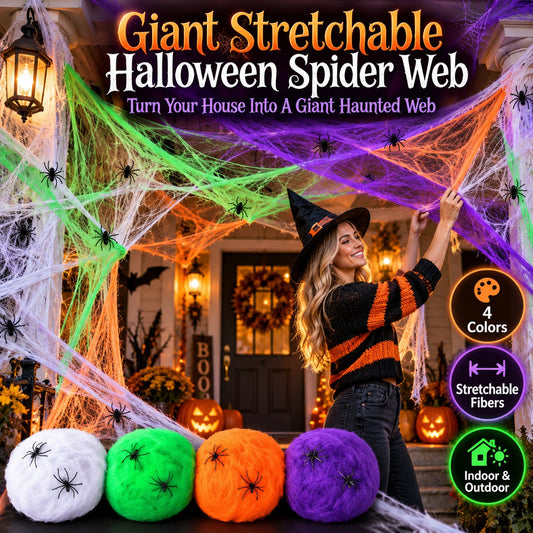 Giant Stretchable Halloween Spider Web