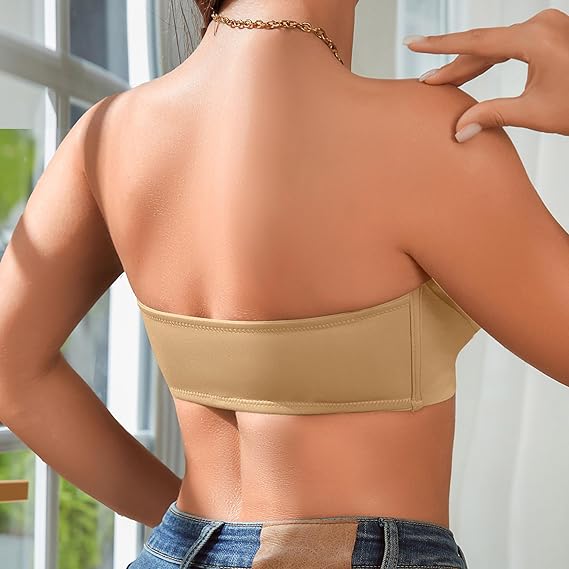 🏆#1 Bestselling🏆Women's Strapless Bra Front Closure Silicone Padded Camisole Bra