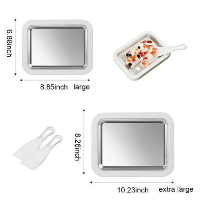 🍓 Food-Grade Stainless Steel Ice Cream Tray | Easy Clean
