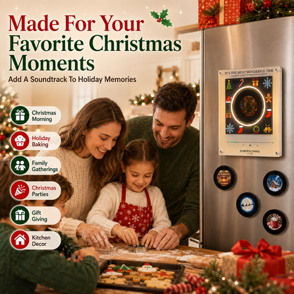 Christmas refrigerator magnet NFC sensing