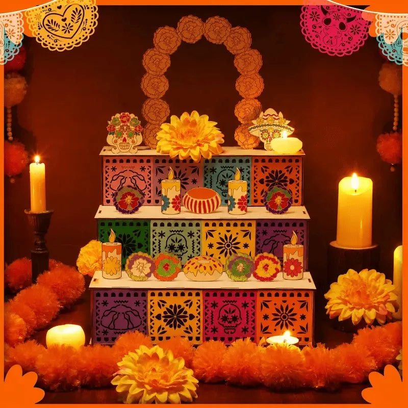 Day of the Dead Wooden Altar Display Set