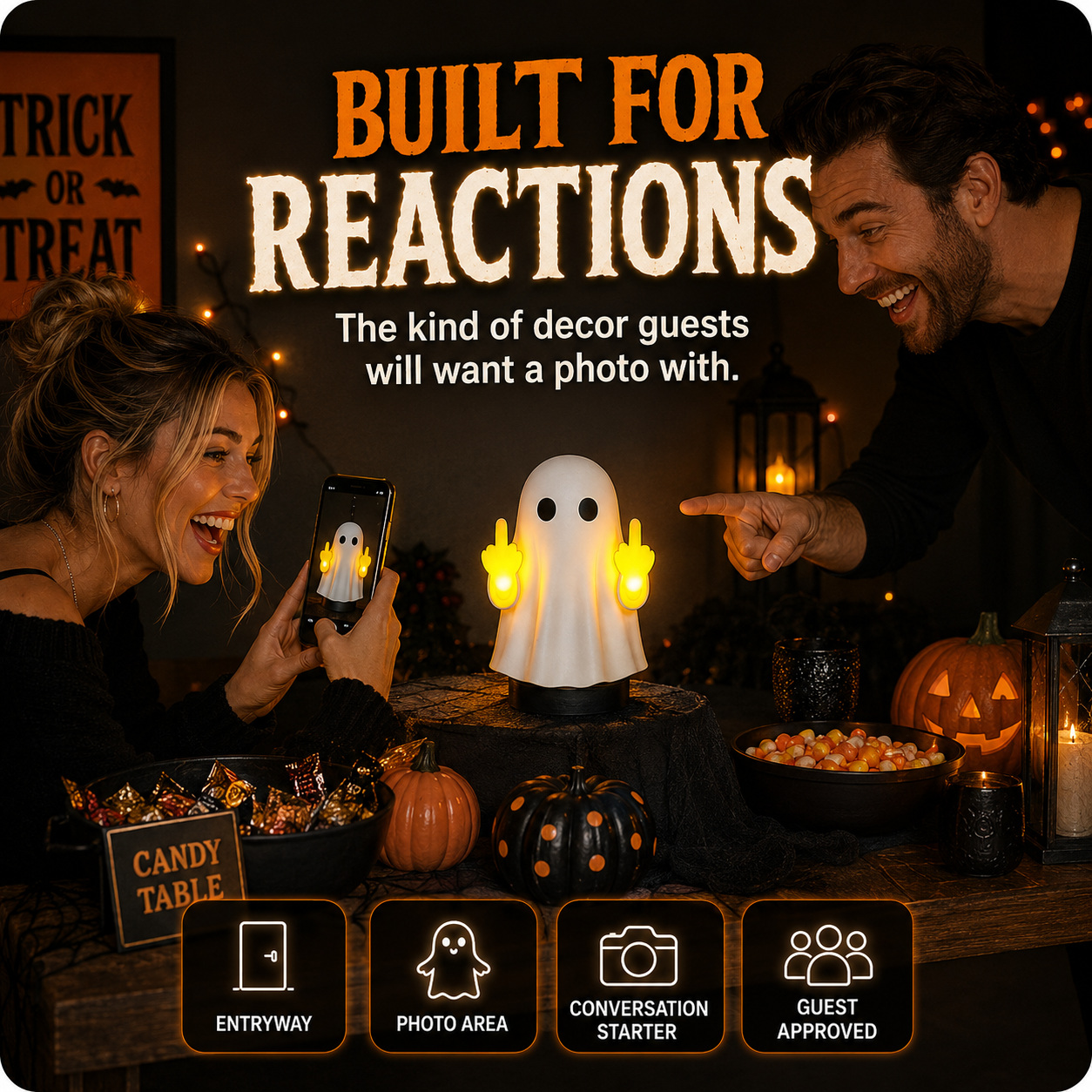 👻 Cheeky Ghost Halloween Light