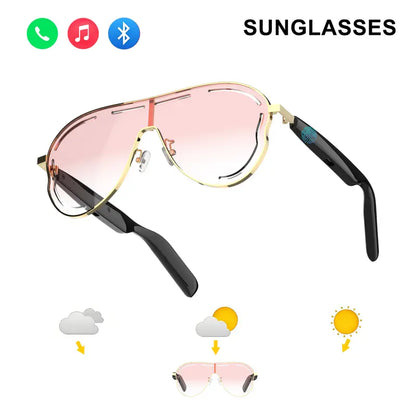 🕶️🎵Smart Bluetooth 5.4 Sunglasses with Open-Ear Audio Blue Light Blocking UV Protection Waterproof