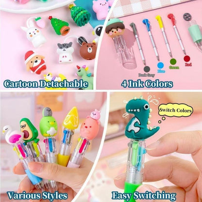 ⏰Last Batch Selling Fast!Hot 49% OFF!💖20Pcs Mini Multicolor Pens in One 4-in-1 Cute Pens Bulk for Kids