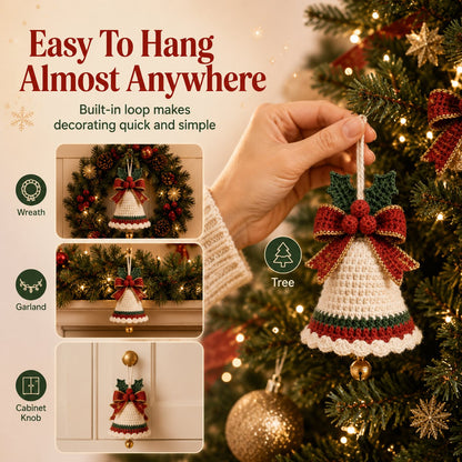 Crochet Christmas Bell Ornament