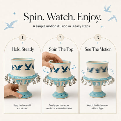 Flying Swallow Motion Illusion Spinner
