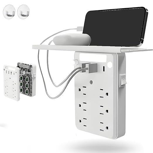 Multi-Functional Power Strip with Panel
