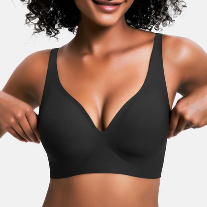Buy 2 Free Shipping💜💜Jelly Wireless Womens Comfortable Wireless Bras Push Up Bralettes Seamless Tshirts Bras Deep V Everyday Bras