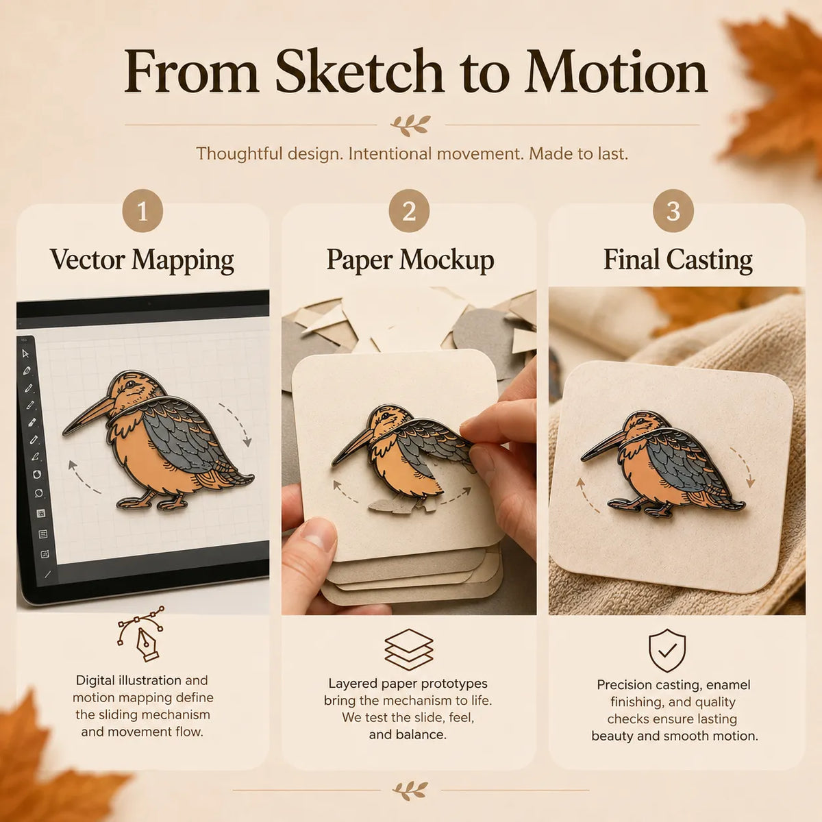 ⏳ Last Day 49% OFF – 🐦 Waddlin' Timberdoodle Kinetic Enamel Pin | Double-Layer Moving Woodcock Design with Hidden Sliding Track & Dual-Pin Lock ✨