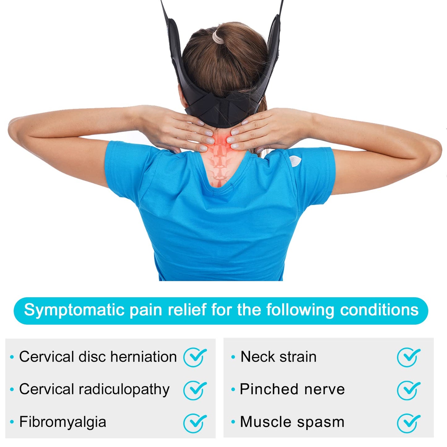 Cervical Neck Traction Device for Home Use – Neck Sling for Spine Decompression