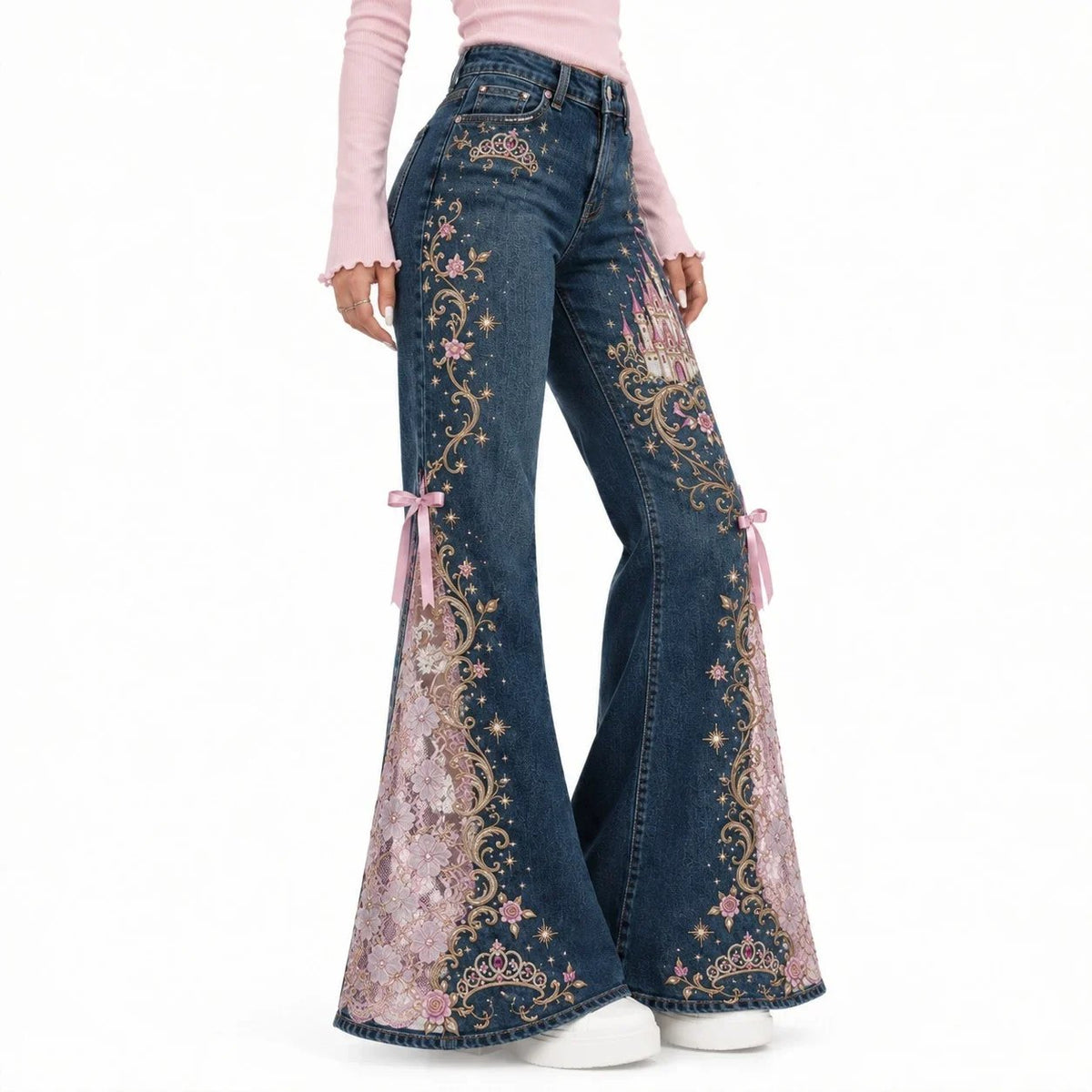 🔥Last Day 50% - 🏰✨The Princess Lace Jeans(📦Buy 2 Free Shipping)