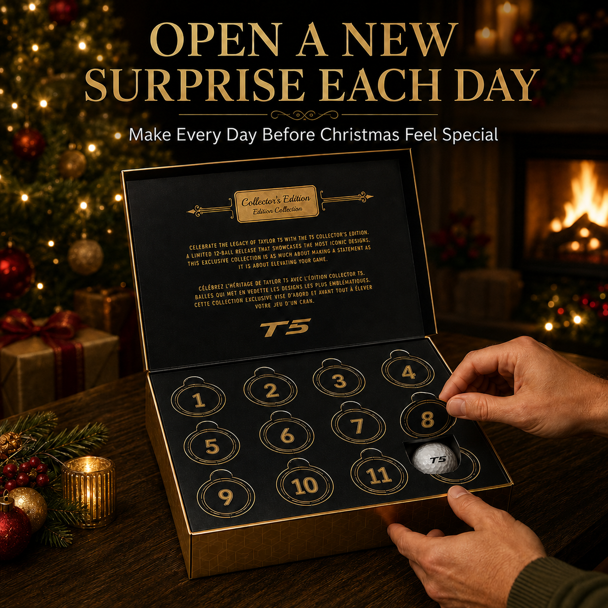 🎄⛳ 50% OFF Taylor T5 12-Day Golf Ball Advent Calendar