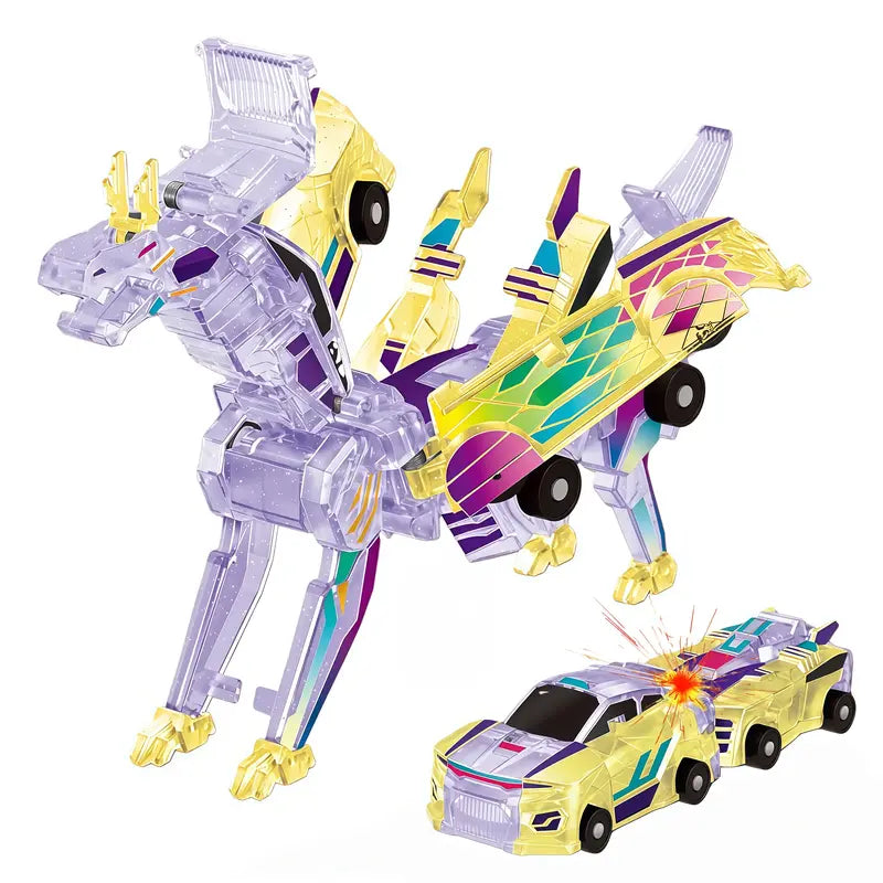 🚗2-in-1 Magnetic Transforming Dragon Car Toy – Racing Car Set！！！