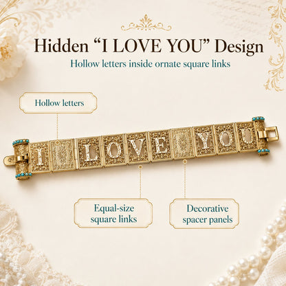 Victorian Book “I Love You” Bracelet