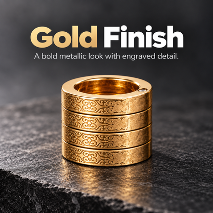 Unisex Four-Band Thumb Ring – Unique metal finish with a striking look; suitable for casual wear; an elegant, stylish accessory for adults.