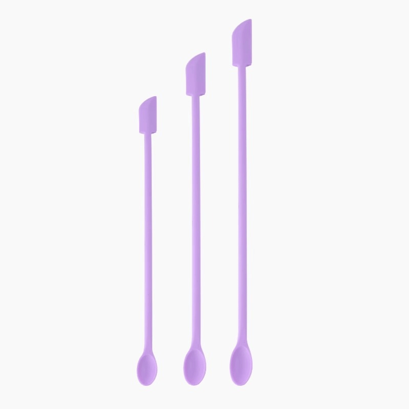 3PCS Silicone Makeup Spatula Mini Cosmetic Scoop