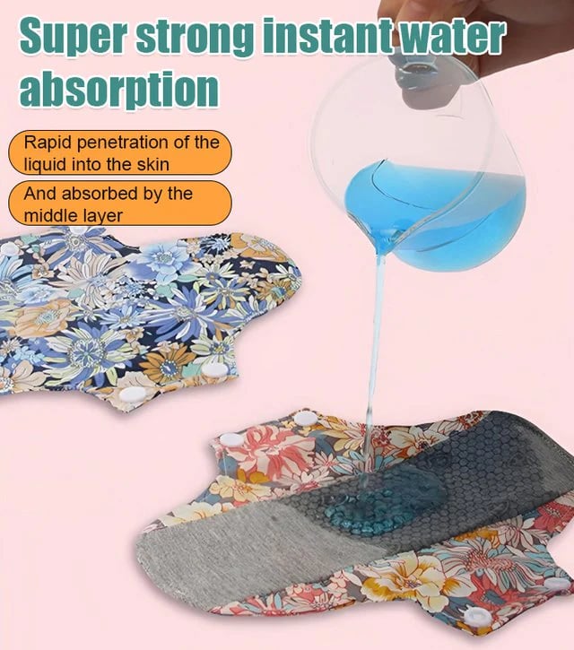 💖Reusable pads that can be used for at least 4 years (Random color)