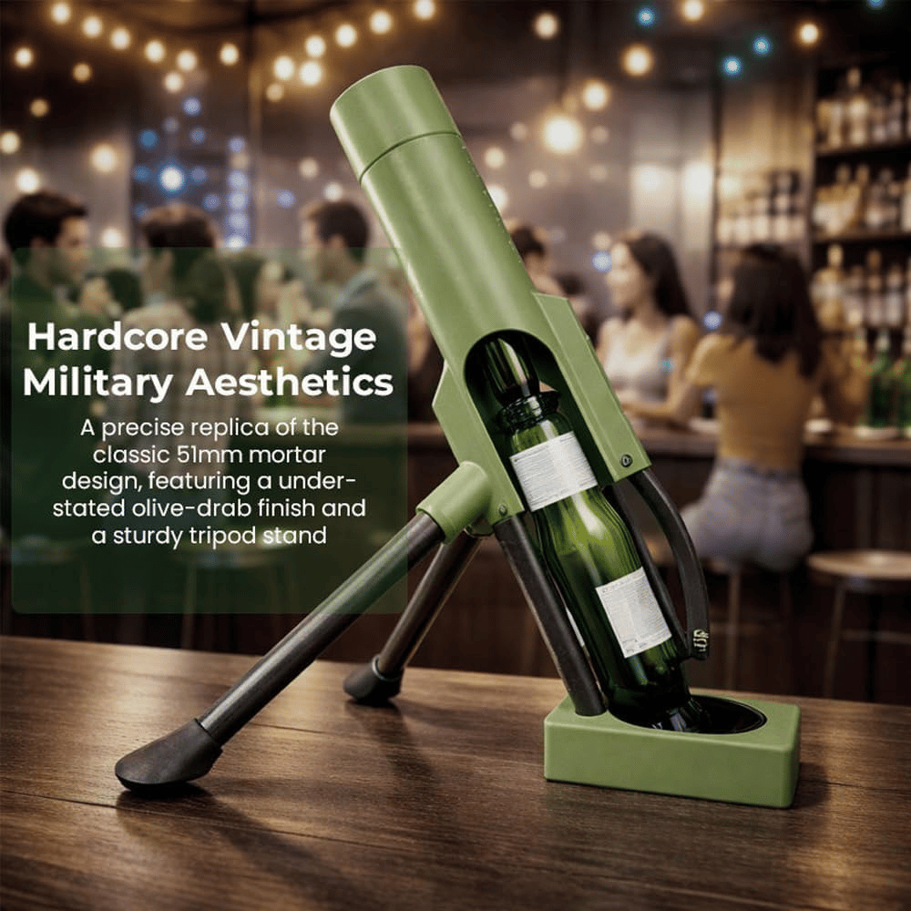 51mm Beer Bottle Mortar Bottle Opener – Novelty Cap-Launching Desk & Bar Accessory