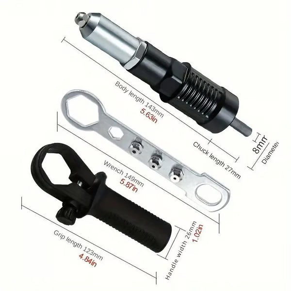 🔥Hot Sale 49%OFF - 💥Electric Rivet Nut Gun Drill Adapter