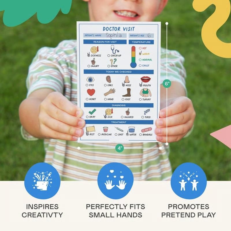 🔥Last Day 49% OFF - 🥳 Pretend Play Notepads | 2-Pack | 40 Pages Each ✨