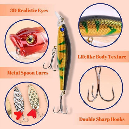 🔥 Limited-Time 50% OFF✨Christmas Advent Calendar 2026 Fishing Lures Set
