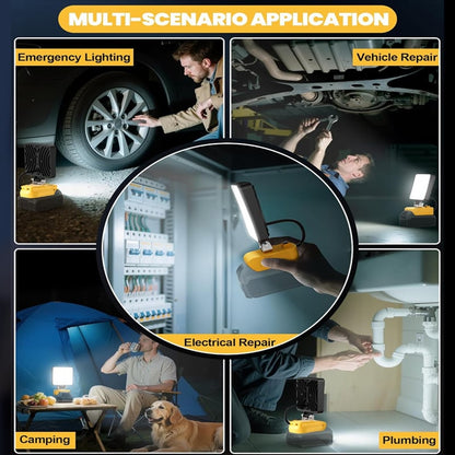 ⚡3000LM Cordless LED Work Light with charging Ports