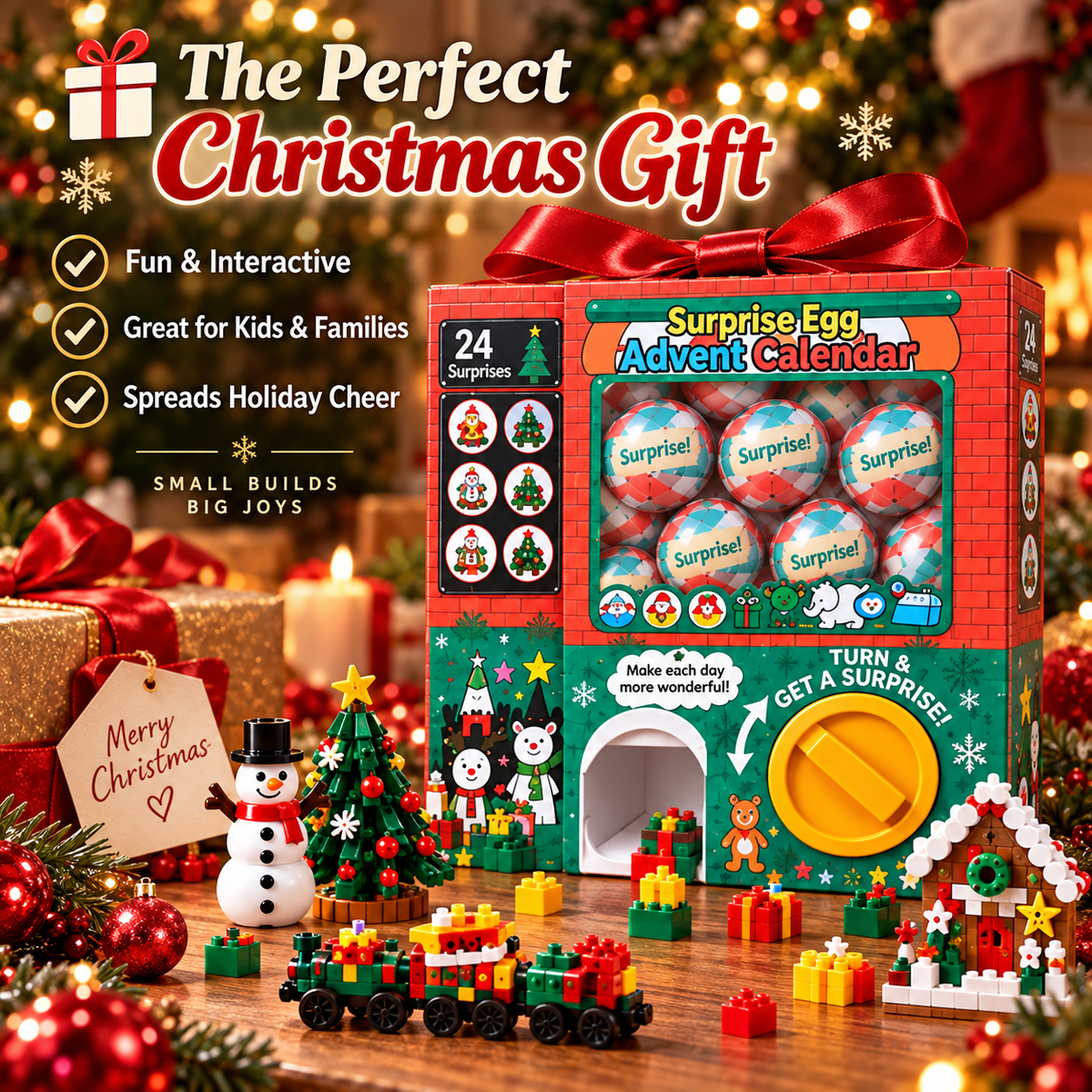 🎄🎅 2026 Christmas Capsule Building Blocks, Surprise Mini Building Set 🎁