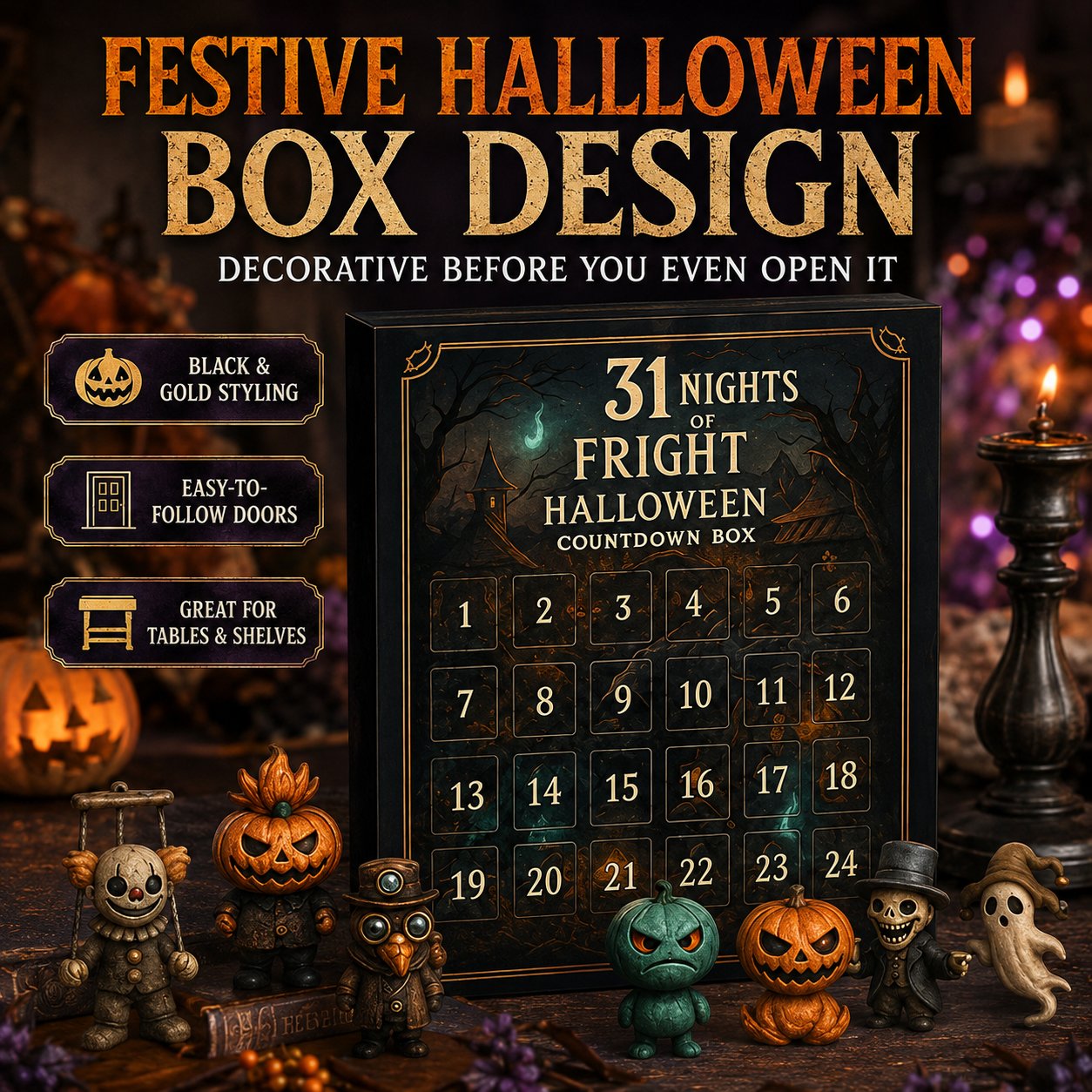 31 Nights of Fright Halloween Countdown Box