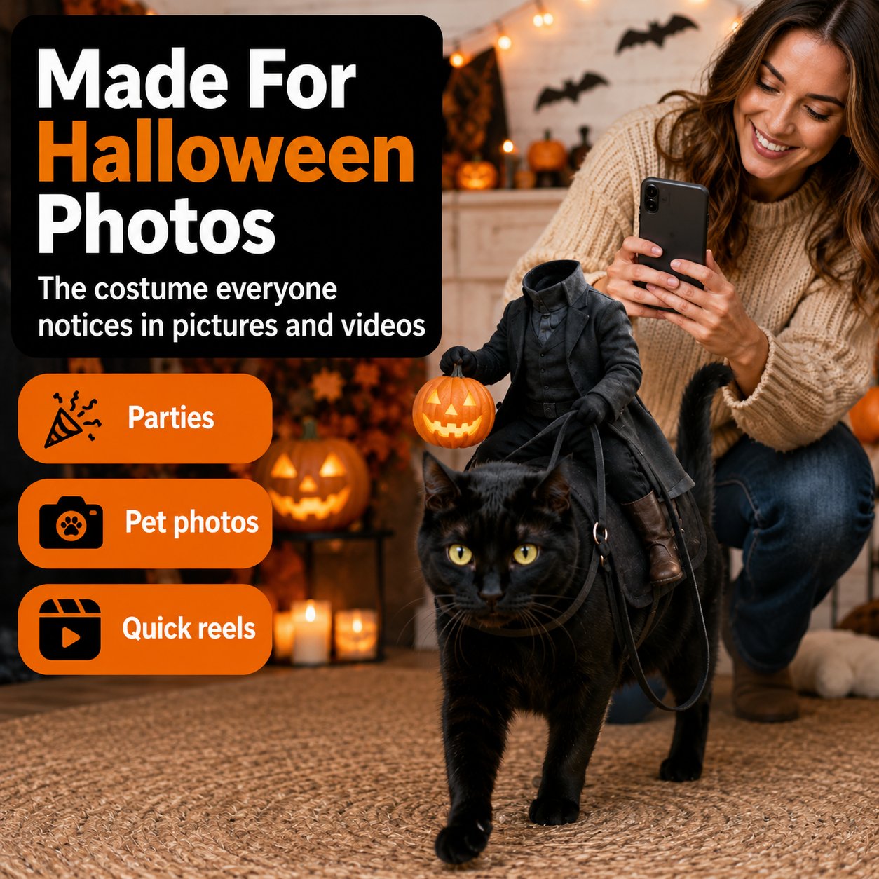 Headless Horseman Cat Costume