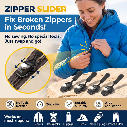 15-Piece Zipper Rescue Kit 🔧Universal Repair Set with 3 Convenient Sizes