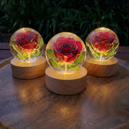 Eternal Flower Resin Lamp 🌸 Handcrafted Floral Night Light, Unique Home Decor & Meaningful Gift
