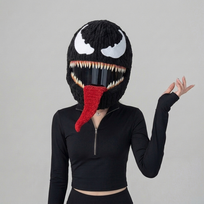 🧶 50% OFF Handmade Knitted Motorcycle Helmet Cover – Fun Cozy Helmet Sweater