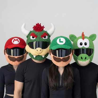 🧶 50% OFF Handmade Knitted Motorcycle Helmet Cover – Fun Cozy Helmet Sweater