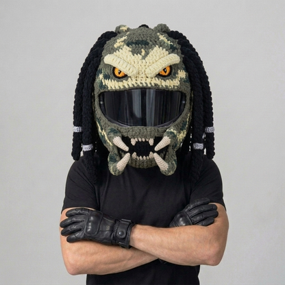 🧶 50% OFF Handmade Knitted Motorcycle Helmet Cover – Fun Cozy Helmet Sweater