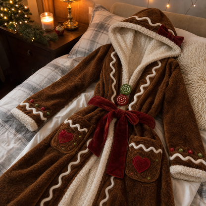 🎄 50% OFF Gingerbread Heated Blanket Robe – The Coziest Gift This Winter  中文：