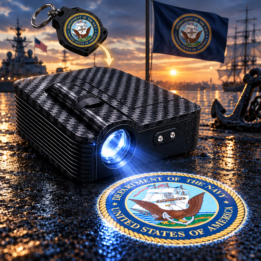 Make every time you open the door more personalized with military-style door projection lights.