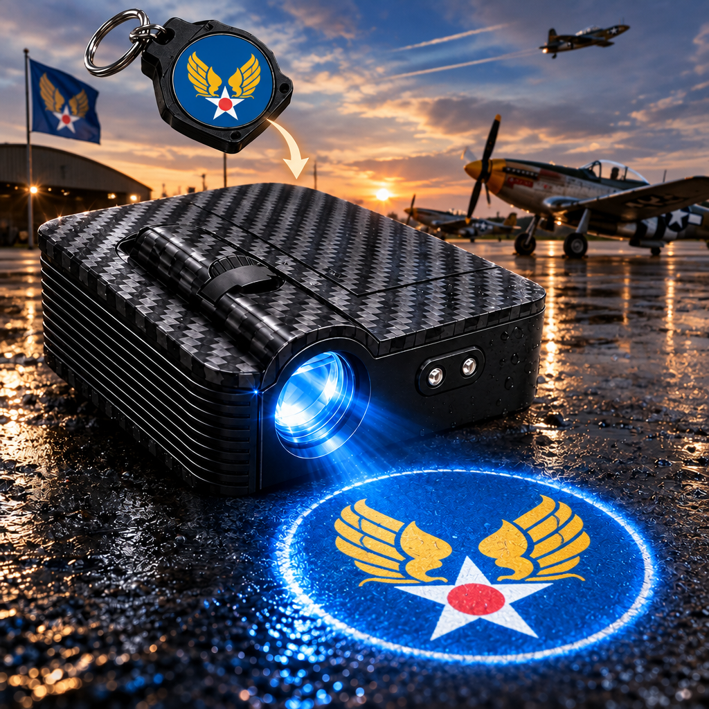 Make every time you open the door more personalized with military-style door projection lights.