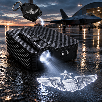 Make every time you open the door more personalized with military-style door projection lights.